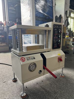10 Ton Manual Rubber Hot Press Machine | Lab Hot Vulcanizing Press for Silicone & Plastic Sample Molding
